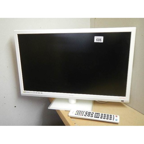 606 - A white flat screen television.  COLLECT ONLY.