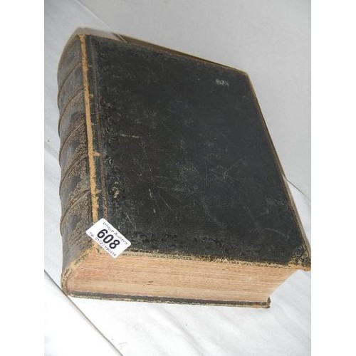 608 - A late 19th century family Bible.