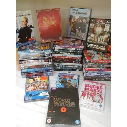 609 - A mixed lot of DVD's.