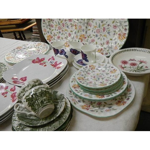 642 - A mixed lot of dinner ware including Minton, Doulton etc.,  COLLECT ONLY.