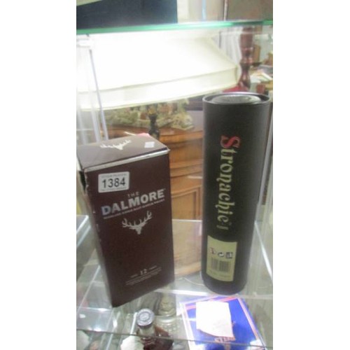 1384 - A boxed 'Stronachie' single malt 700ml and a boxed 'Dalmore' singel malt 70cl, (box slightly a/f).  ... 