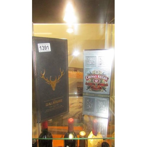 1391 - A boxed Dalmore Old Single Highland malt scotch whisky and a Chivas Regal 12yr blended scotch whisky... 