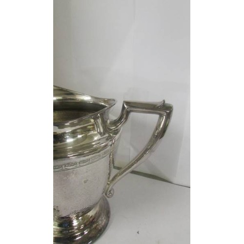 1398 - A large silver plate jug marked Nickel Silver, silver plated, 429-67.