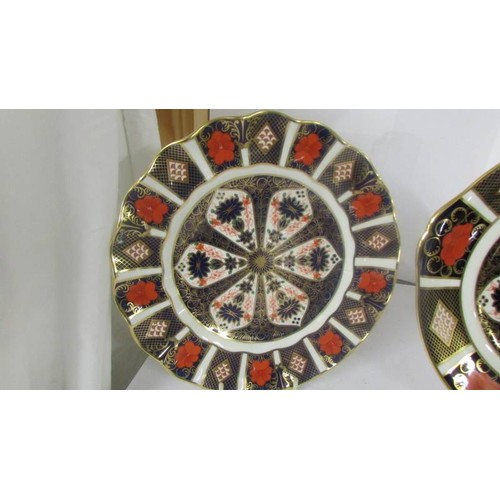 1402 - Two Royal Crown Derby Old Imari pattern plates.