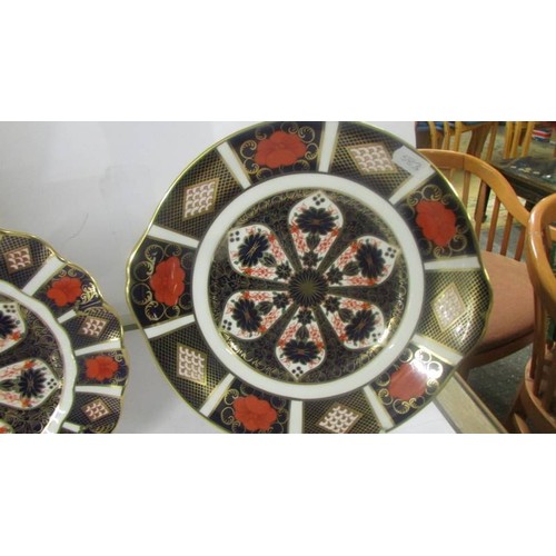 1402 - Two Royal Crown Derby Old Imari pattern plates.