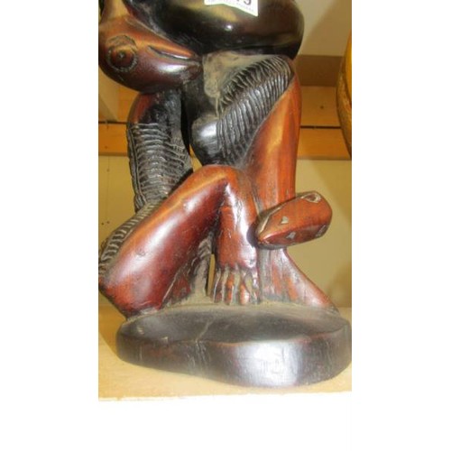 1419 - A carved wood figure, 54 cm, COLLECT ONLY.