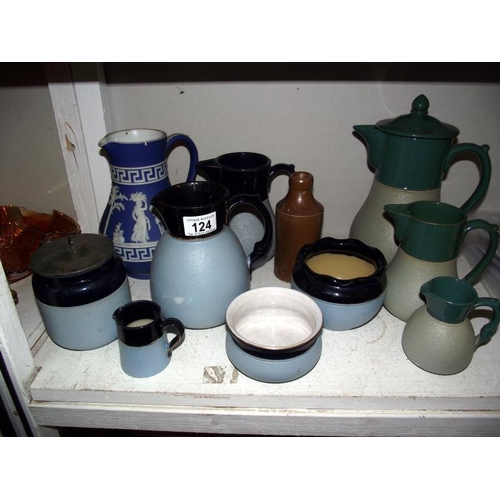 124 - A mixed lot of lead glazed pottery etc