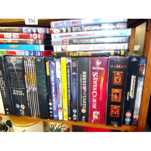 152 - A good varied selection of DVD's (includes some region 1)