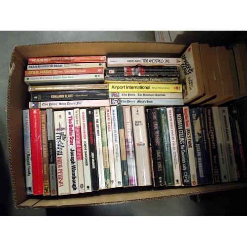 195 - 3 boxes of vintage paperback books