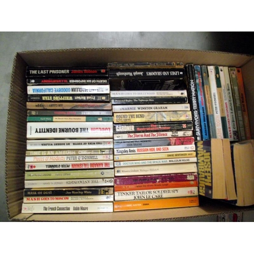 195 - 3 boxes of vintage paperback books