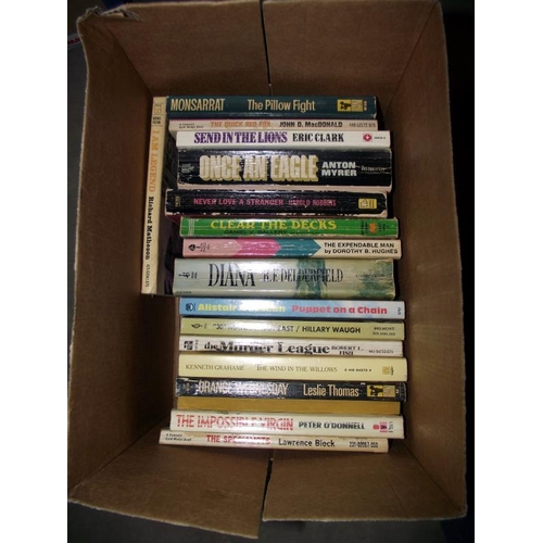 195 - 3 boxes of vintage paperback books