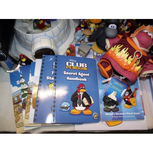 35 - A  good lot of Club Penguin figures, books, igloo and game by Disney