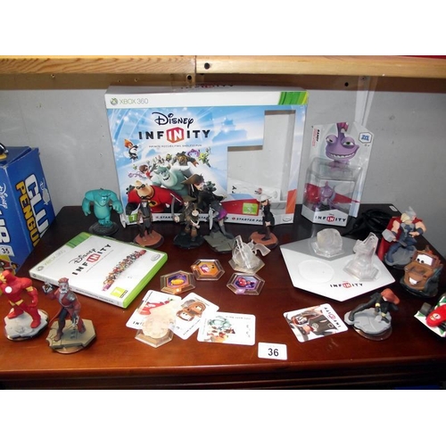 36 - A selection of Disney X-Box 360 infinity figures (box is slightly a/f)