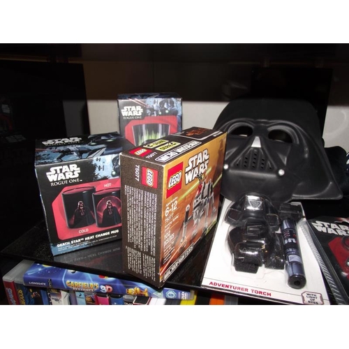 41 - A selection of Star Wars merchandise including Lego 75077, mug, micro fighter, etc