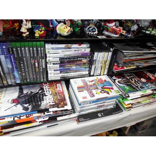 48 - A selection of X-Box one, PlayStation PS4, PS3 and Nintendo DS games and a quantity of gaming magazi... 