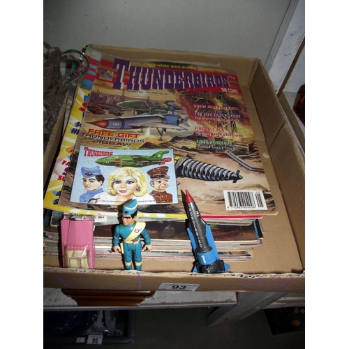 93 - A quantity of 1990's Thunderbirds comics etc