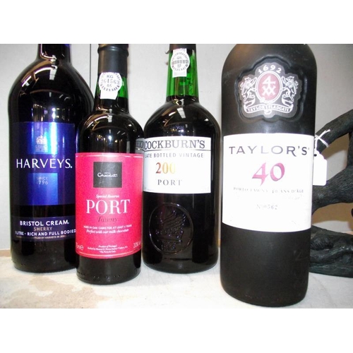 96 - 6 bottles of port & 2 bottles of sherry COLLECT ONLY