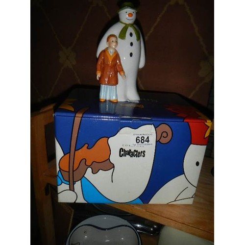 684 - A boxed Coalport 'The Snowman' figure.