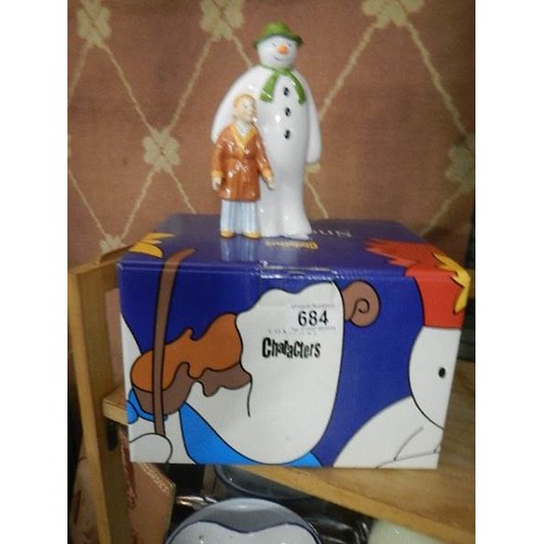 684 - A boxed Coalport 'The Snowman' figure.