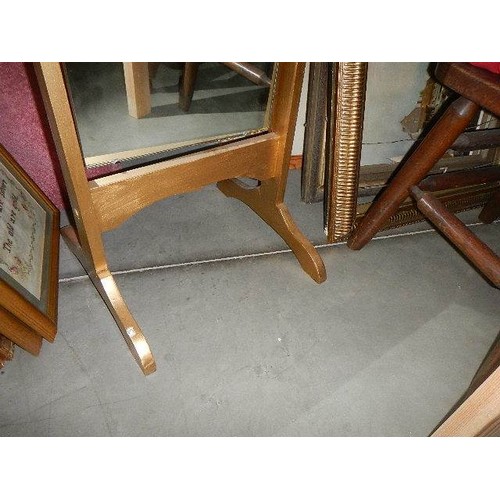 695 - A modern cheval dressing mirror. COLLECT ONLY.