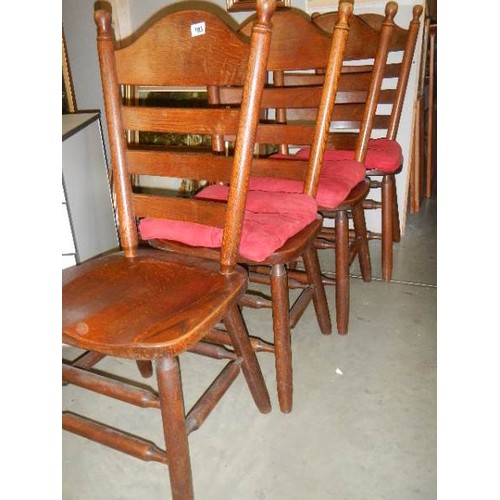 703 - A set of four dining chairs, COLLECT ONLY.