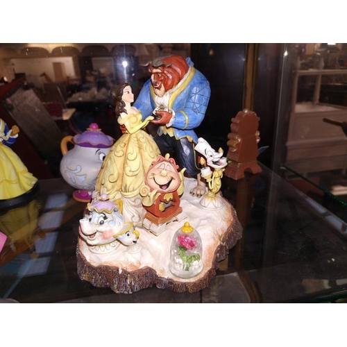 250 - 4 Disney traditions Beauty and the Beast figures including Tales as old as time, etc