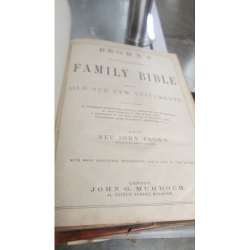 1489 - A 19th century family bible in distressed condition.