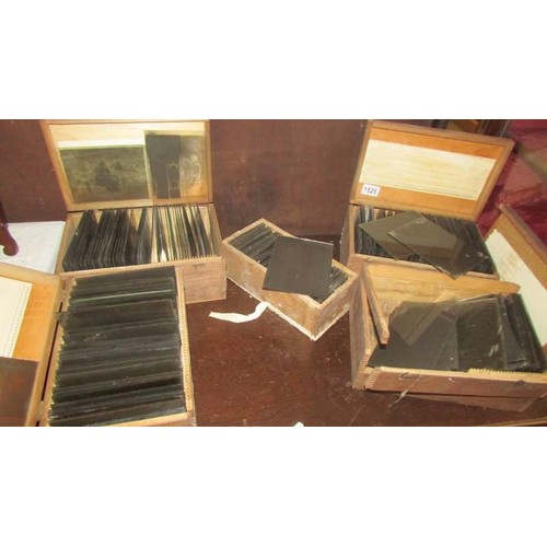 1525 - Six boxes of assorted glass slides. COLLECT ONLY.