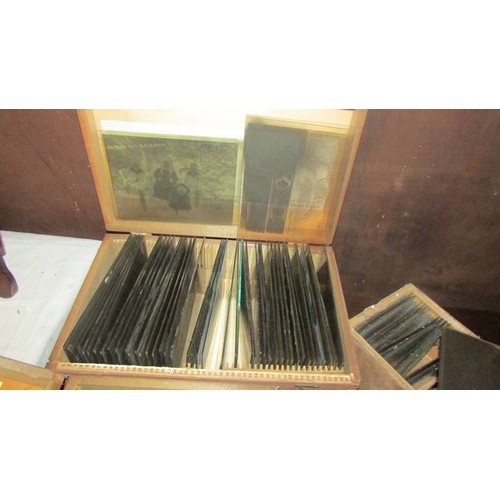 1525 - Six boxes of assorted glass slides. COLLECT ONLY.