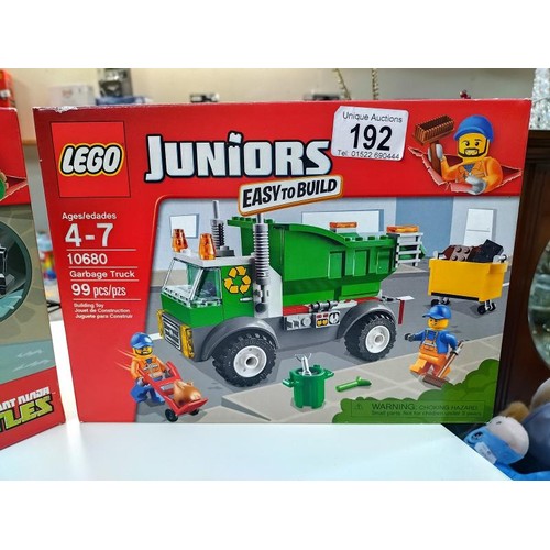 192 - 2 boxed & sealed Lego Juniors easy to build 10680 & 10669