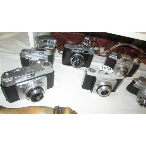 1554 - Nine vintage camera's - Cosmic 35, Colour Snap 35 etc.,