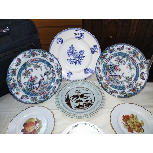 273 - A pair of Tasmanian stoneware plates & Bavarian fruit plates etc.