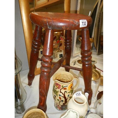 732 - A farm house stool, COLLECT ONLY.