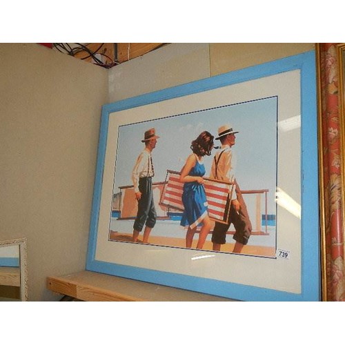 739 - A framed and glazed Portland Gallery Jack Vettriano print COLLECT ONLY.