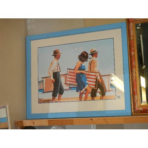 739 - A framed and glazed Portland Gallery Jack Vettriano print COLLECT ONLY.