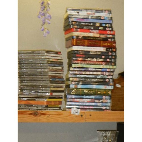 748 - A mixed lot of DVD's.