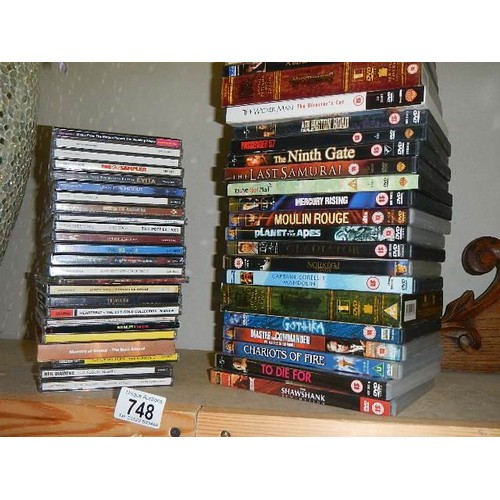 748 - A mixed lot of DVD's.