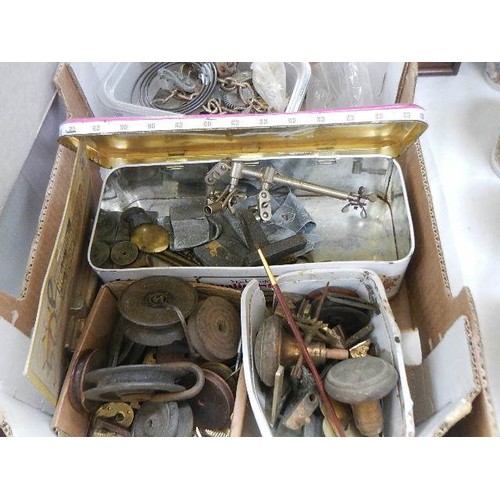 770 - A box of assorted clock parts, COLLECT ONLY.