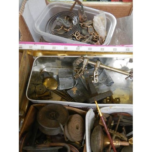 770 - A box of assorted clock parts, COLLECT ONLY.