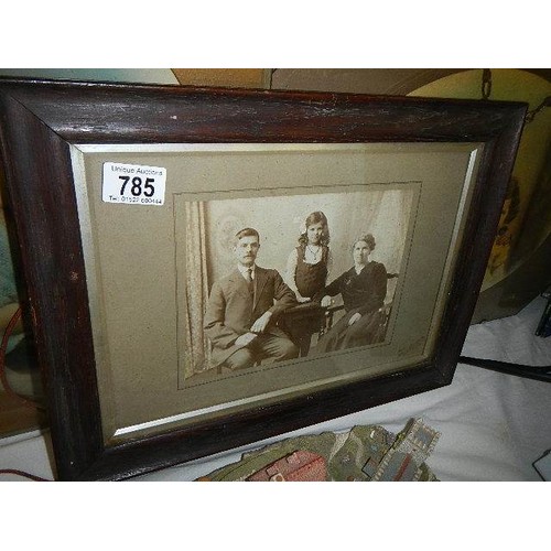 785 - A quantity of framed vintage photographs etc., COLLECT ONLY.