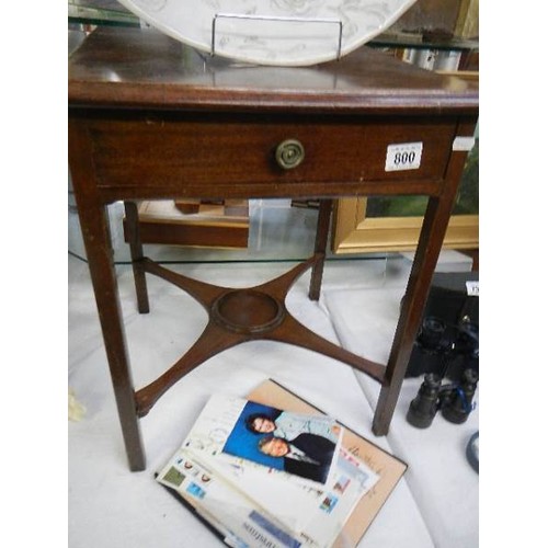 800 - A single drawer side table. COLLECT ONLY.