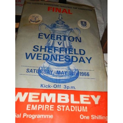 803 - A quantity of football programmes etc., including 1966 FA cup final.