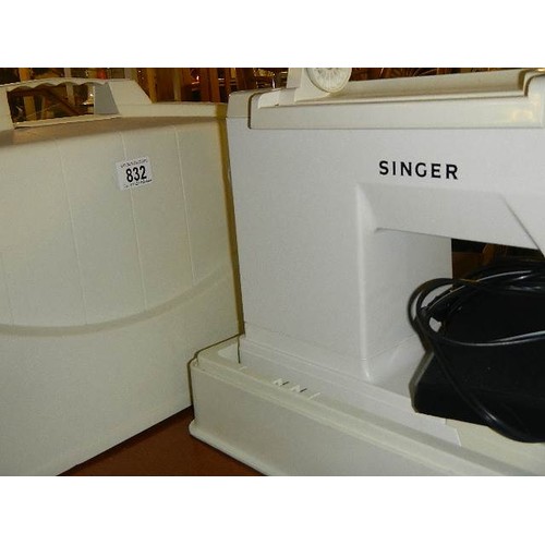 832 - A Singer sewing machine, COLLECT ONLY.