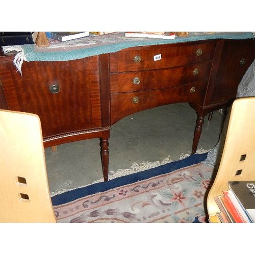 848 - A mahogany bow front sideboard. COLLECT ONLY.