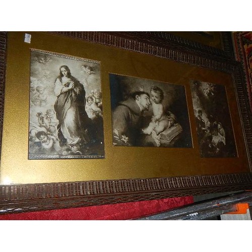 874 - A pair of early 20th-century framed religious pictures, COLLECT ONLY.