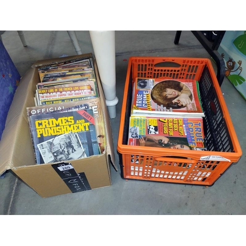 280 - Approximately 65 copies of True Crime magazines (mainly 1980's) & approximately 65 other vintage mag... 