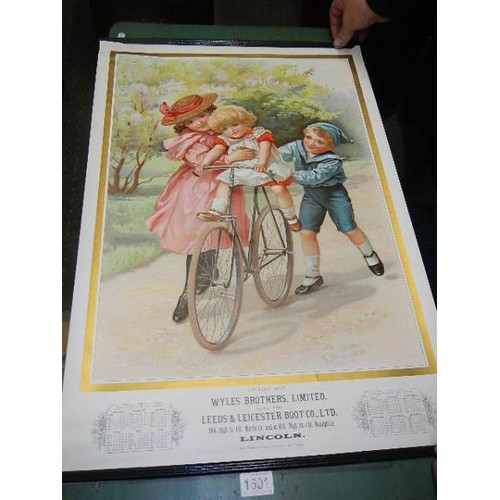 1601 - A collection of Pear's style post office poster calendar's, 1897-1907.