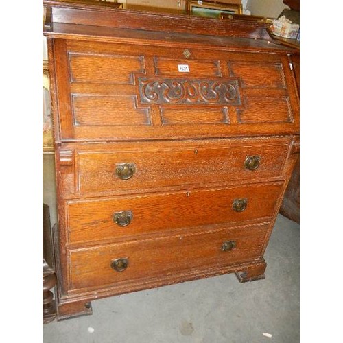 1631 - An oak bureau, COLLECT ONLY.