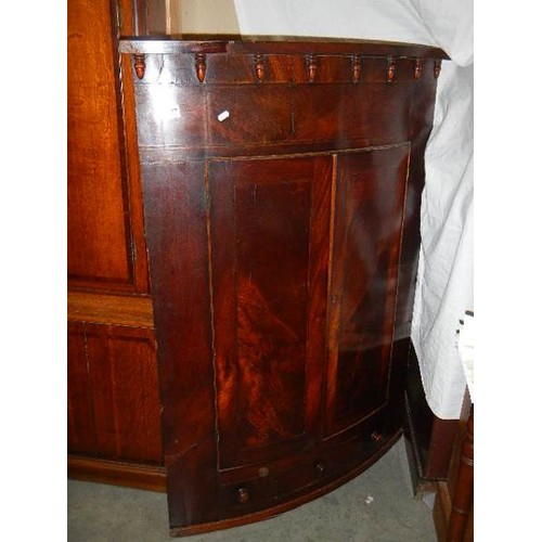 1637 - A Victorian mahogany two door cupboard, COLLECT ONLY.