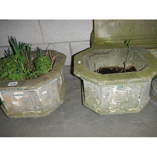 1659 - Two garden planters, COLLECT ONLY.